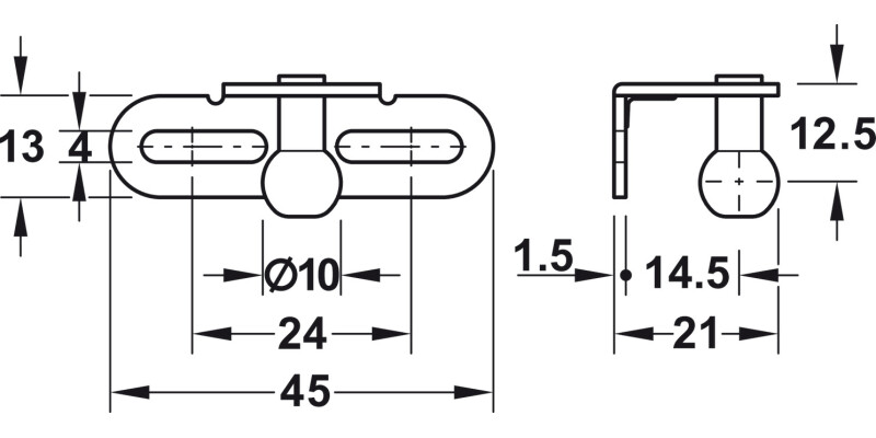 Hafele Automatic Open Flap Stay 150N