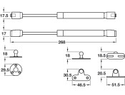 Hafele Automatic Open Flap Stay 150N