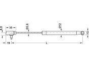 K12 Adj Auto Lid Stay 164mm 100N Slv/Gry