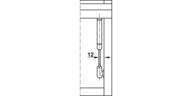 K12 Adj Auto Lid Stay 355mm 110N Slv/Gry