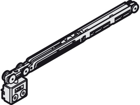 Running Gear, with Soft Close, for Sliding Cabinet Doors, Slido F-Line21 20A