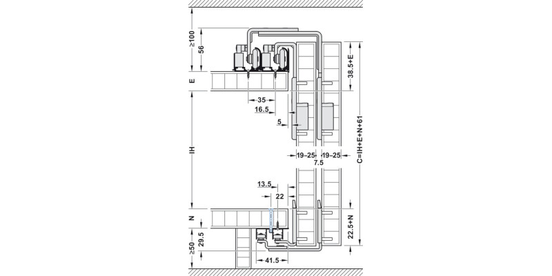 Slido F-Li31 40A FitSet 2Dr w Two SC