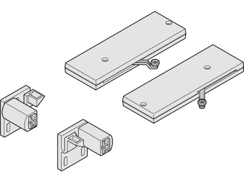 Soft Closing System, for Sliding Cabinet and Wardrobe Doors, Hawa-Combino