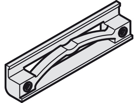 Centre Door Stopper, for Sliding Cabinet Doors, Hawa-Regal A 25 H Forslide