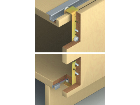 Fitting Set, for Sliding Cabinet Doors, Hawa-Regal A 25 H Forslide