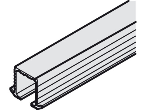 Top Track, Single, Glue Fixing, for Sliding Cabinet Doors, Hawa Clipo