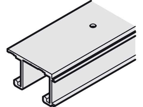 Top Track, Double, for Sliding Cabinet and Wardrobe Doors, Hawa-Combino 35