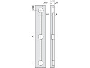Straight Fitt f Wood Dr Max 2450mm Gry