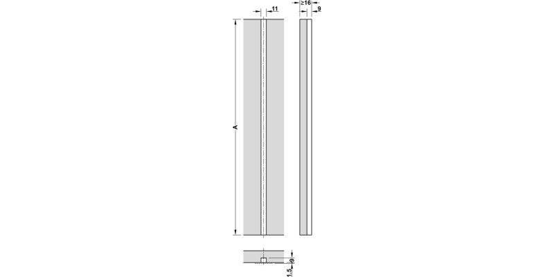 Straight Fitt f Wood Dr 1900-2200mm Slv