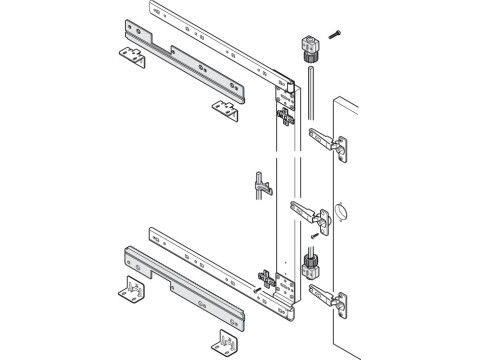 Synchronised Control, for Pivot Sliding Cabinet Doors, Accuride 1316