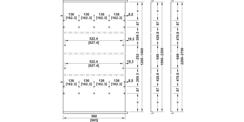 Slido F-Park72 50A 1Dr Set 560/1200-1400