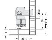 Slido F-Fold61 25A Std Hinge wo Cov LH