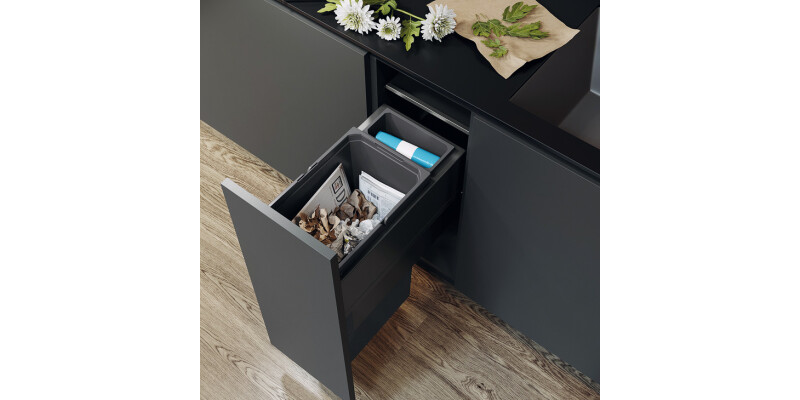 Pull Out Waste Bin, 300 mm, Vauth-Sagel VS ENVI Space XX Pro S / Pro