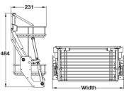 Wire Pull Down Shelf 2-Tier Gas 600mm CP