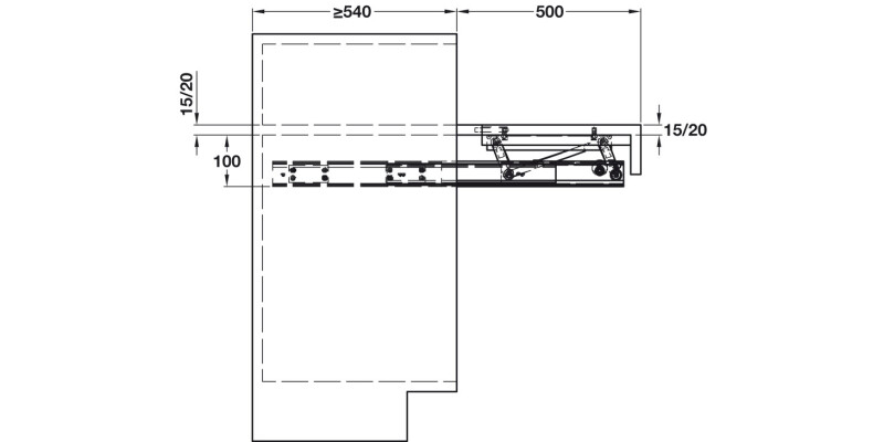 OPLA PO W/T w Shelf 40kg 600mm St/AA