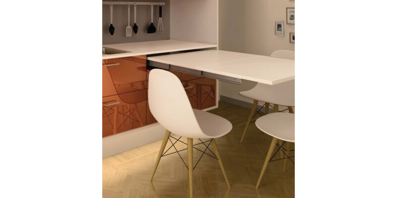 Pull-Out Table Fitting, Self-supporting, LUNCH