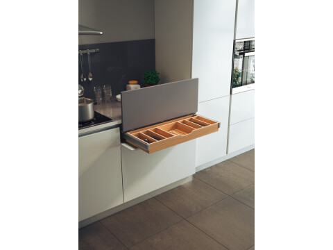 Pull Out Worktop, with Integrated Storage Space, Functional