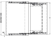 OPLA FOLDING PO W/T w Shelf 125/900mm