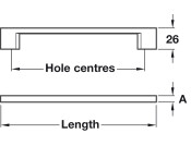 Lincoln D Pull Hdl ZA PC 160mm cc