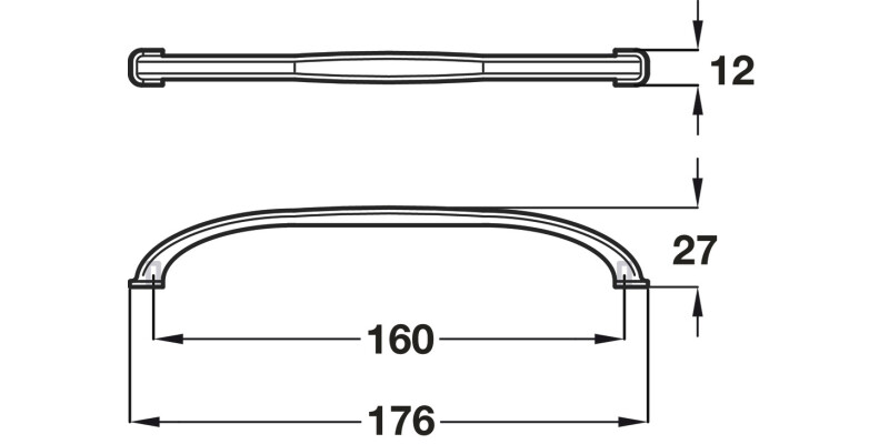Odessa Bow Handle Brshd Copper 160mm cc
