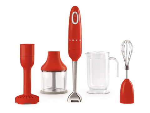 Hand Blender, with Accessory Set, Smeg 50 s Retro Style
