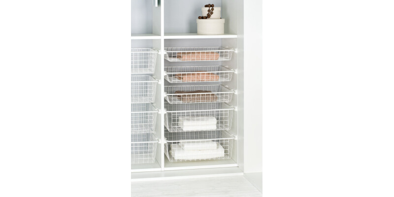 Wardrobe Basket, Depth 494 mm, Load Capacity 15 kg, Steel