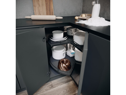Corner Pull Out Shelving Unit, for Base Cabinets, Pole-Free, Vauth-Sagel VS COR