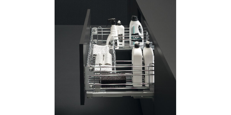Pull Out Basket Set, Undersink, Chrome Wire, Soft Closing
