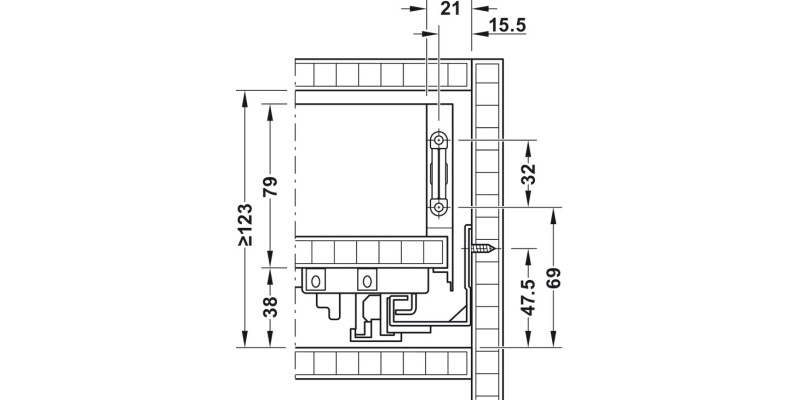 MX Slim A Drw Sides 13/89/270mm St Gry