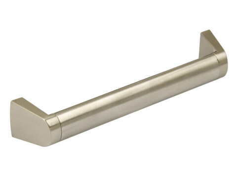 Boss Bar Handle, Angled, Stainless Steel Bar with Zinc Alloy Feet, Fixing Centre