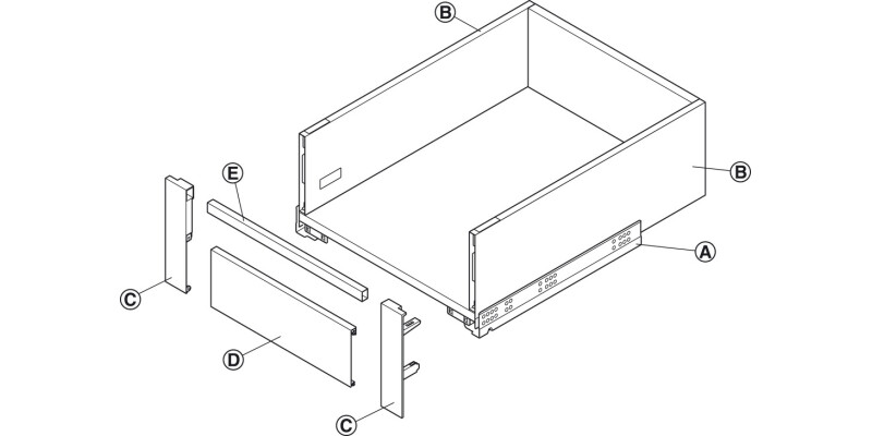 MX Slim A Cross Rail 1100mm Alu Ant