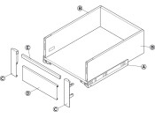 MX Slim A Cross Rail 1100mm Alu Ant