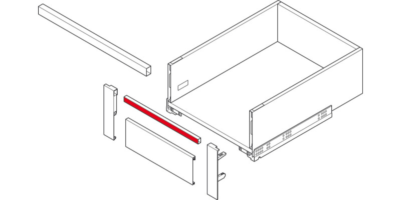 MX Slim A Cross Rail 1100mm Alu Ant