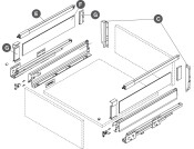 MXS Glass Panel Hldr Set Rect Rail Gry