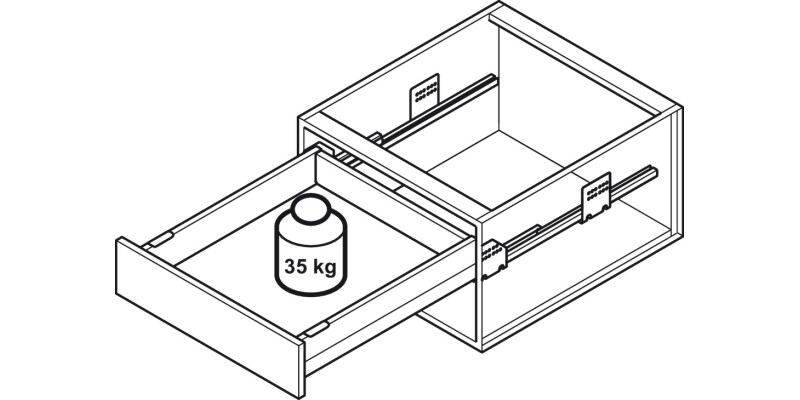 MXS Std Drw Set Full 35kg 84/350mm Gry