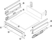 MXS Front Cross Rail Set 1100mm Alu Gry