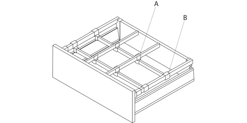 MXS Front Cross Rail Set 1100mm Alu Gry