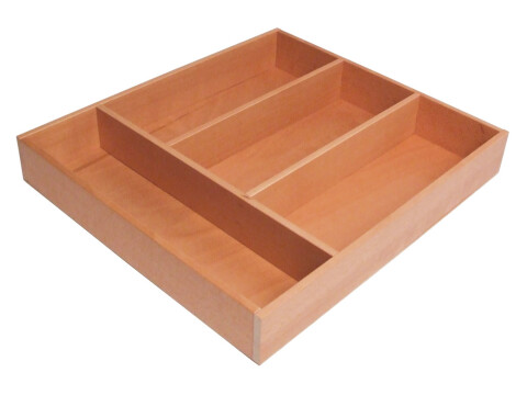 Cutlery Insert, Solid Beech, for use with Plywood Drawers