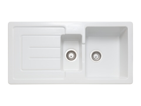 Sink, 1.5 Bowl, Ceramic, Rangemaster St. Austell
