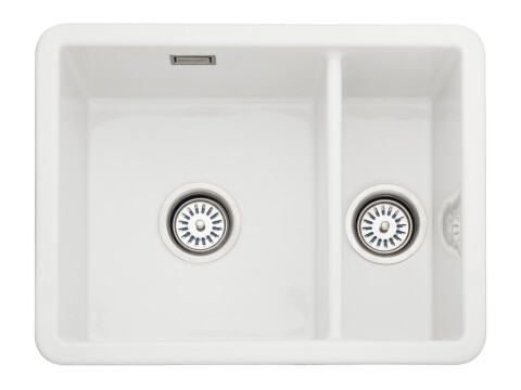 Sink, 1.5 Bowl, Ceramic, Rangemaster Rustique