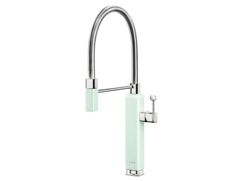 Mixer Tap, Single Lever, with Pull Out Spray, Smeg 50 s Retro Style