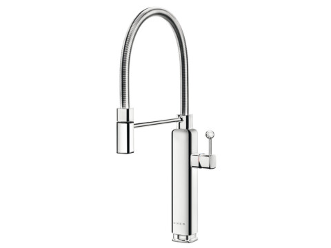 Mixer Tap, Single Lever, with Pull Out Spray, Smeg 50 s Retro Style