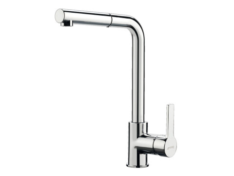 Mixer Tap, Single Lever, with Pull Out Spray, Smeg Miro