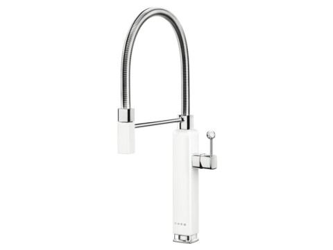 Mixer Tap, Single Lever, with Pull Out Spray, Smeg 50 s Retro Style