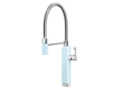 Mixer Tap, Single Lever, with Pull Out Spray, Smeg 50 s Retro Style