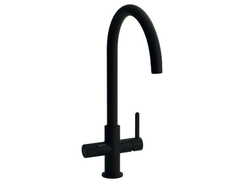 Filter Tap, Dual Lever, 3-in-1 Tap for Hot, Cold and Filtered Water, C-Spout, Ab