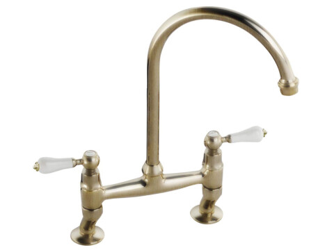 Tap, Dual Lever, Traditional Bridge, C-Spout, Abode Ludlow