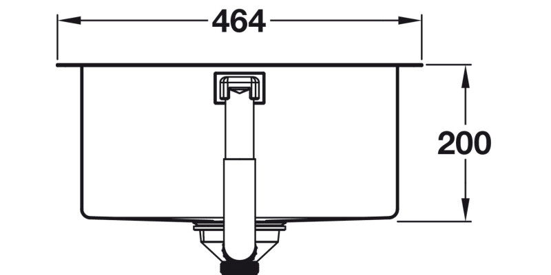 Grohe K700 464mm 1.0B UH Sink SS