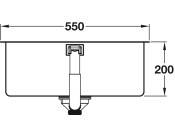 Grohe K700 UM 550mm 1.0B UH Sink SS