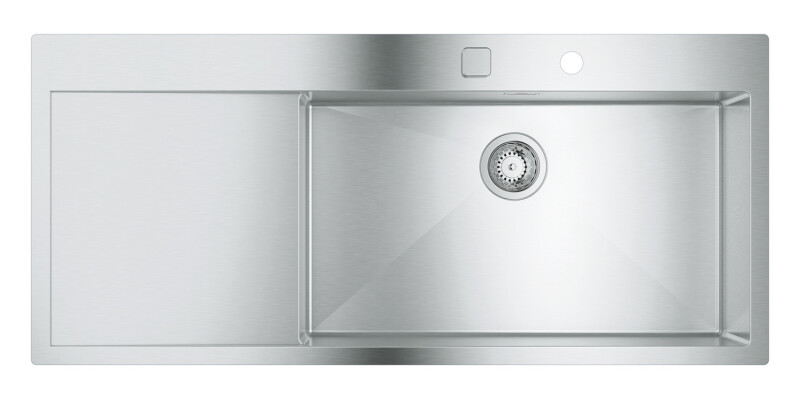 Sink, 1.0 Bowl, Stainless Steel, GROHE K1000